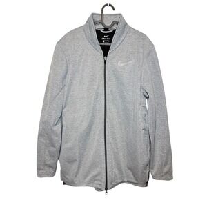 Mens Large Gray Full Zip Athletic Warm Up Nike Basketball KD35 Therma-Fit Jacket